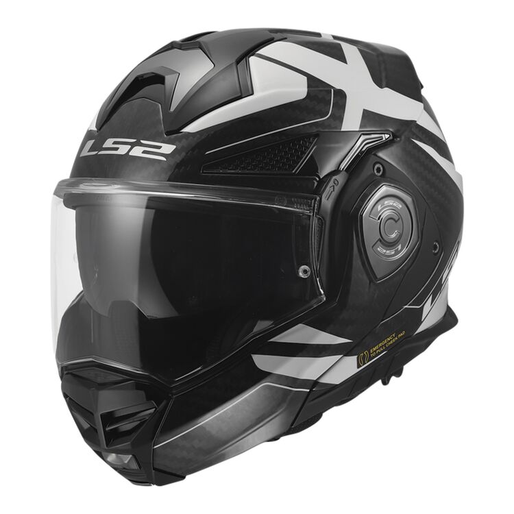 LS2 Advant X Carbon Halo Helmet - Black/White