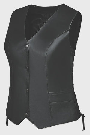 Women's 'Sierra' Value Leather Vest w/ Side Laces