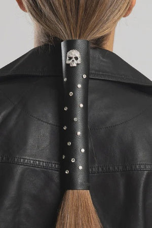 8" SKULL & RHINESTONE