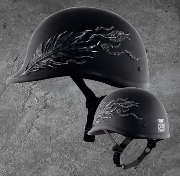 American Badass Phoenix Biker Helmet With Interchangeable Liner S