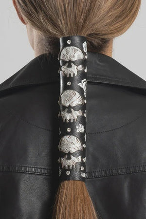 8" Skulls & Roses Cut-out w/Lace