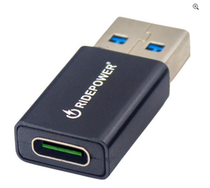 Male USB to Female USB-C Compact Power Adapter