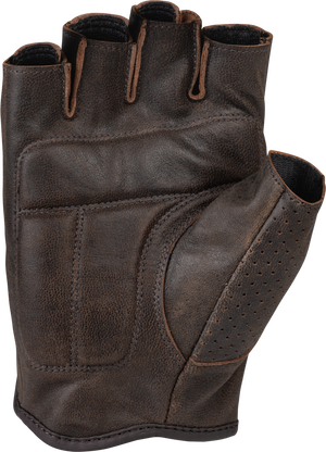 HIGHWAY 21 BROWN HALF JAB PERFORATED GLOVES