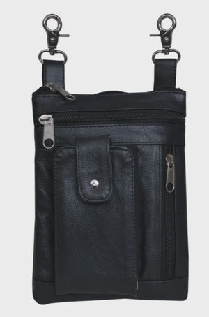 Lady Biker Clip Bag Purse with Cell Phone Pocket
