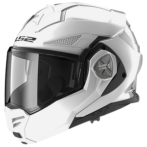 LS2 Advant X Solid Gloss White 180 degree Modular Motorcycle Helmet