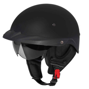 Matte Fulmer Half Helmet with Drop Shield