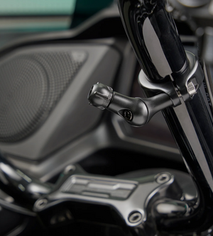 Black Adjust-A-Ball Post Joint for Clamp Mount Chrome By Ciro