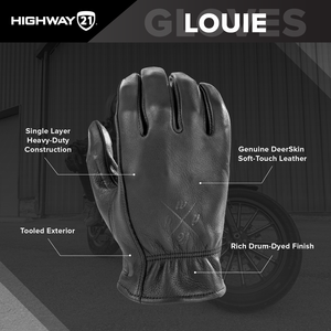HIGHWAY 21 BLACK/TAN LOUIE GLOVES