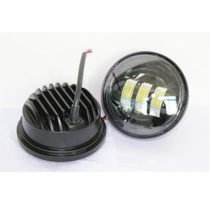 DAY MAKER LED SPOTS BLACK DRIVING LIGHT HARLEY SET