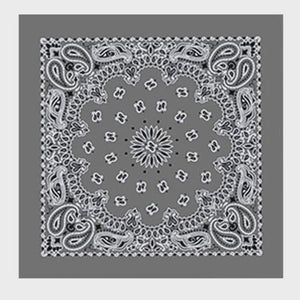 BANDANA, PAISLEY CLASSIC CHARCOAL