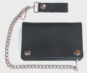 5 1/2" SHORT BIKER OIL TANNED WALLET
