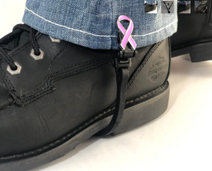 4 Inch Boot Strap Set, Cancer Ribbon
