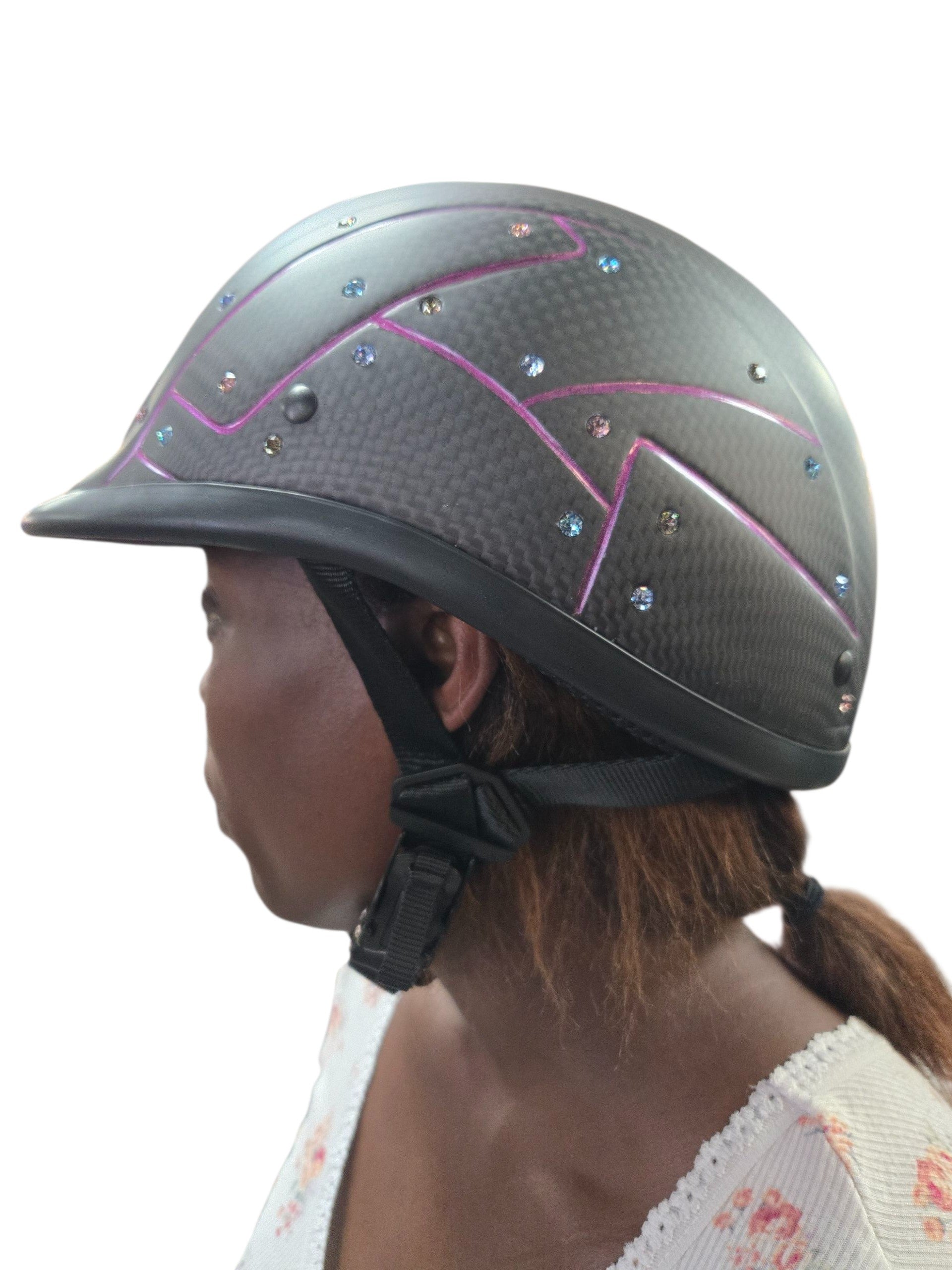chick motorcycle helmets DOT Approved Daytona Cruiser Open Face Helmet - Men, Women & Youth - With Visor & Graphics Hot Leathers introduces the HLD1021 Lady Rider Flat Black Motorcycle Helmet Summer Motorcycle Helmet & Biker