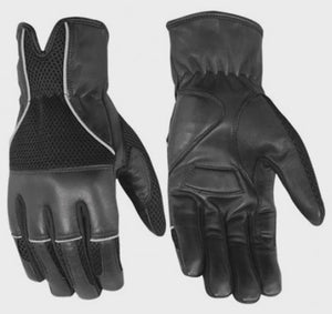 LEATHER TEXTILE MESH GLOVE