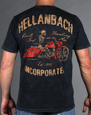 Fast Bagger Black T-Shirt by Hellanbach