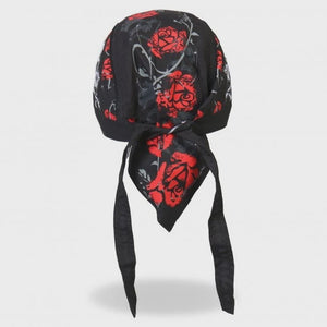 SKULL & ROSES HEADWRAP