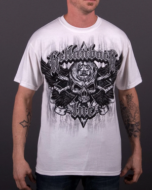 Black Cross T-Shirt White By Hellanbach