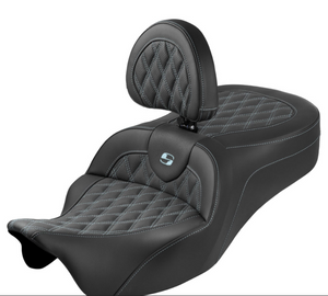 KING LS Seat w/Driver's Backrest, Silver Stitching