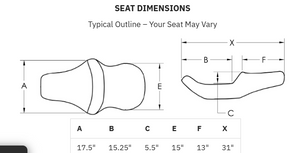 KING LS Seat w/Driver's Backrest, Silver Stitching