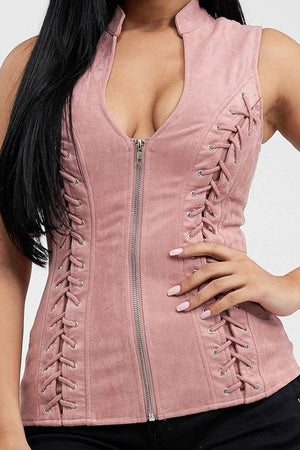 Bustier, Cross-Cut - D Pink