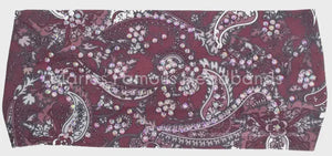 Marie's Headbands-Paisley Maroon