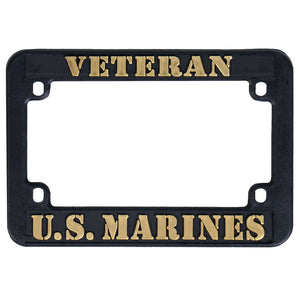 USMC License Plate Frame Black
