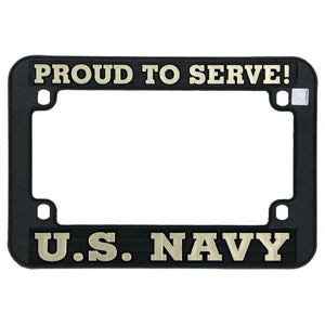 NAVY License Plate Frame Black