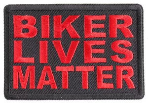 Biker Lives Matter Red Patch - 3x2 inch