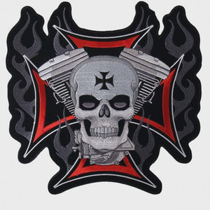 Cross, Motor and Skull Patch