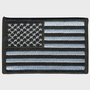 AMERICAN FLAG BLK/WHT 3" 3" x 2" Patch #PPA7021