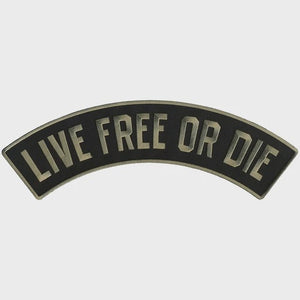 Live Free Or Die 12” X 3” Top Rocker Patch #PPM4139