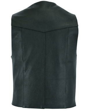 Plain Side Leather Value Vest By Riders