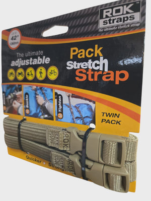 Tan-Pack Stretch Strap-Twin Pack 42"x5/8"