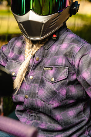 Ladies Summer Mesh Protective Riding Shirt With Armor and Kelvar Reinforced