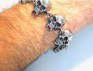 Men's Skull Vampire Bracelet Stainless Steel