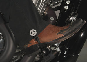 Boot Strap Set, Studded Peace 6 INCH