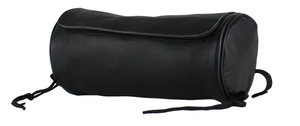Soft Leather Motorcycle Tool Bag with Pocket Inside, and Velcro
