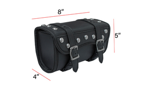 Tool Bag Stylish Studs Design Secure Buckle Strap Universal Fit for Cruiser