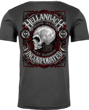 Work Hard Charcoal Tee By Hellanbach