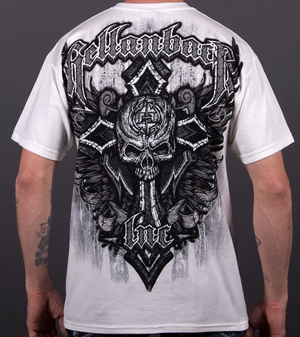 Black Cross T-Shirt White By Hellanbach