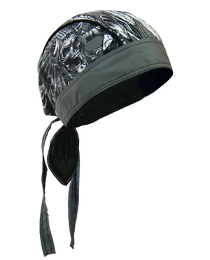 Indian Chief Lightweight Gray Headwrap