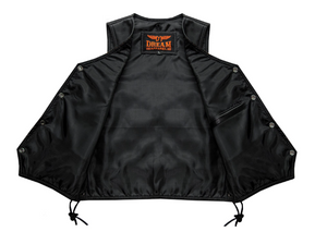 Kids Regular Vest with Side Laces Premium Cowhide Leather