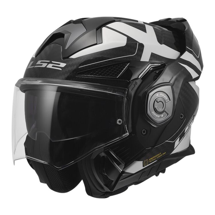 LS2 Advant X Carbon Halo Helmet - Black/White