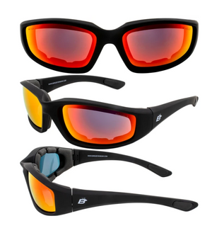 Oriole SS ReflecTech Foam Eyewear — 2 Mirror Options Biker Eyewear