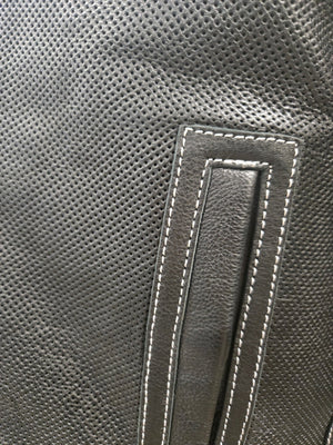 Mens Club Style White Stitch 2.5 inch Shorter Vest Premium Leather