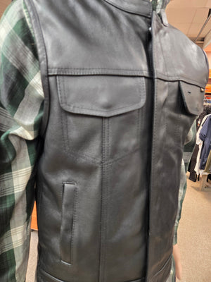 Mens Classic Club Leather Vest