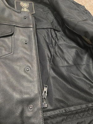 Premium Short Cut Naked Leather Club Style Vest