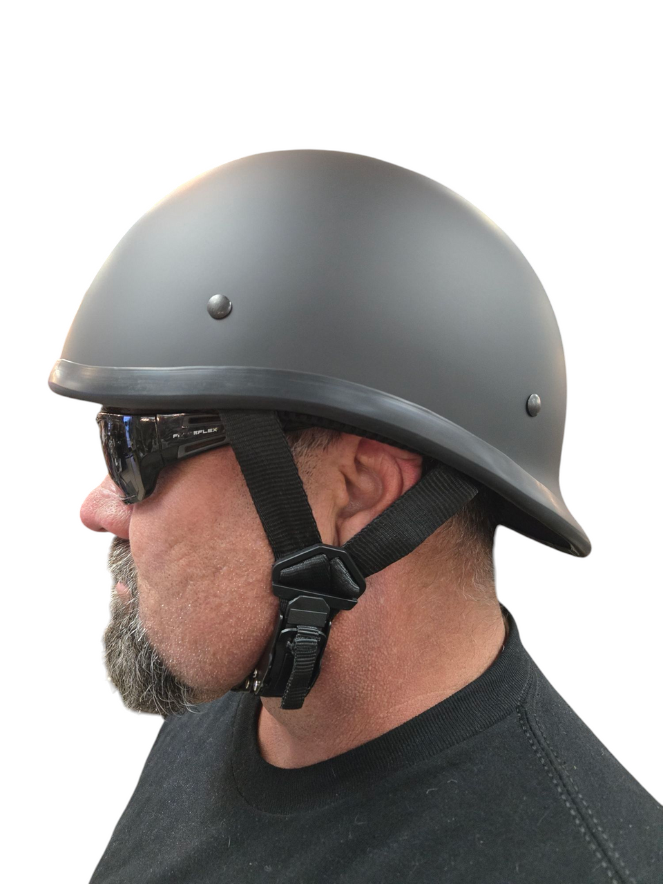 badass rocker reverse half motorcycle helmet Carbon - Carbon Rocker - BADASS -