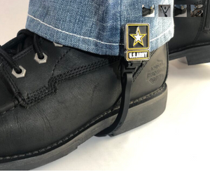 4 Inch Biker Boot Strap Set, US Army